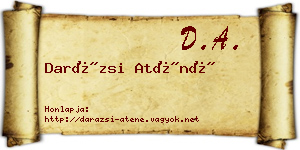 Darázsi Aténé névjegykártya